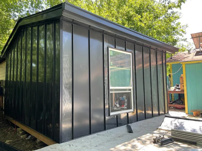 Black standing seam metal wall panels for Metal Roof Installation in Broadalbin